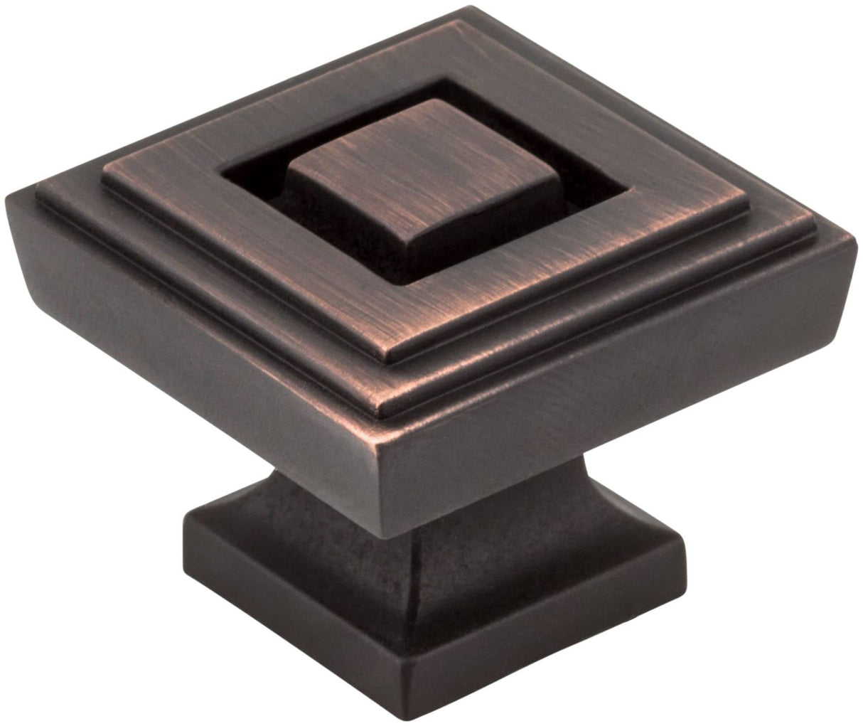 Jeffrey Alexander 585L-DBAC 1-1/4" Overall Length Brushed Oil Rubbed Bronze Square Delmar Cabinet Knob