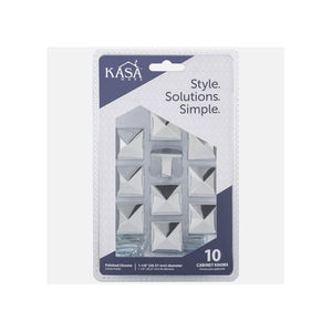 KasaWare K441PC-10 1-1/8" Diameter Peaked Square Knob, 10-pack