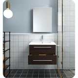 Fresca FVN6124ES-UNS Fresca Lucera 24" Espresso Wall Hung Undermount Sink Modern Bathroom Vanity w/ Medicine Cabinet