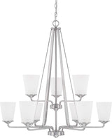 Capital Lighting 414191BN-331 Braylon 9 Light Chandelier Brushed Nickel