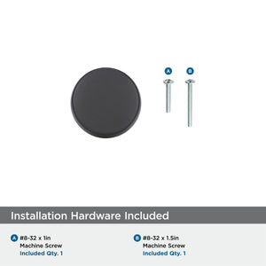 Amerock Cabinet Knob Black Bronze 1-5/8 inch (41 mm) Diameter Blackrock 1 Pack Drawer Knob Cabinet Hardware