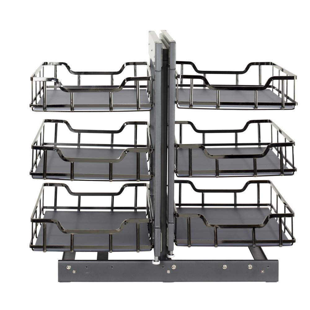 Hardware Resources SWS-BCFH18BN 18" Black Nickel STORAGE WITH STYLE® Full-Height Blind Corner Organizer