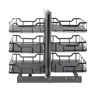 Hardware Resources SWS-BCFH18BN 18" Black Nickel STORAGE WITH STYLE® Full-Height Blind Corner Organizer