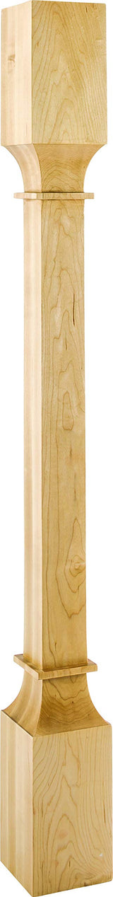 Hardware Resources P29-3.5-WB 3-1/2" W x 3-1/2" D x 35-1/2" H White Birch Fluted Acanthus Post