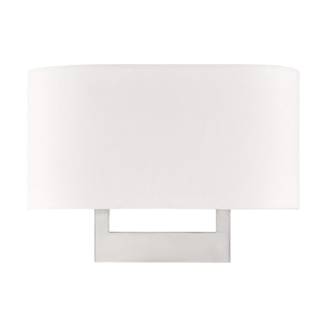 Livex Lighting 42401-91 Transitional Two Light Wall Sconce from Hayworth Collection in Pwt, Nckl, B/S, Slvr. Finish, Medium, Brushed Nickel