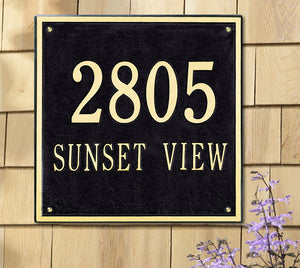 Whitehall 2117BG - Personalized Square Plaque - Estate -Wall - 2 line