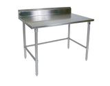 John Boos ST4R5-3636SBK 14 Gauge Stainless Steel Work Table with 5" Rear Riser, Base and Bracing, 36" x