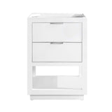Avanity Allie 24 in. Vanity Only in White with Silver Trim