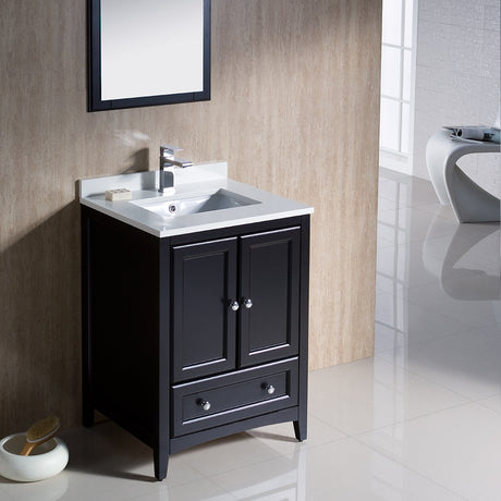 Fresca FVN2024ES Fresca Oxford 24" Espresso Traditional Bathroom Vanity