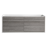 Fresca FCB9260RNW-D Fresca Catania 60" Rustic Natural Wood Wall Hung Double Sink Modern Bathroom Cabinet