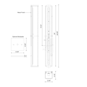 Kuzco VL47225-CH LED VAN (LATITUDE) 27W CH