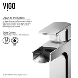 VIGO Ileana 7.125 inch H Single Handle Single Hole Bathroom Sink Faucet in Chrome - Bathroom Sink Faucet with Deck Plate VG01042CHK1