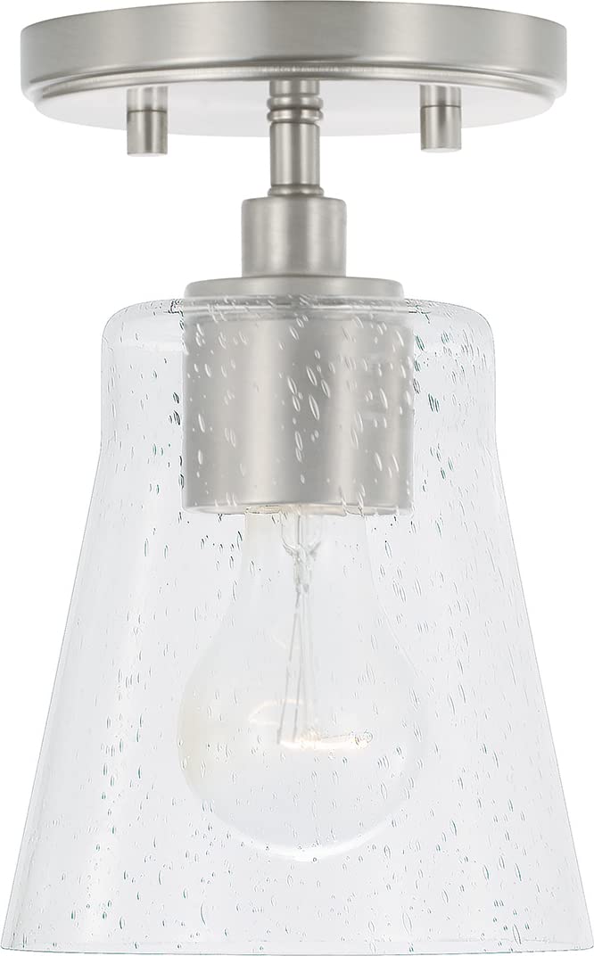 Capital Lighting 346911BN-533 Baker 1 Light Pendant Brushed Nickel