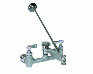John Boos PBF-SS-6 8 inch on Center Wall Mount Faucet for Mop Sink with 6 Spout - 1 each.