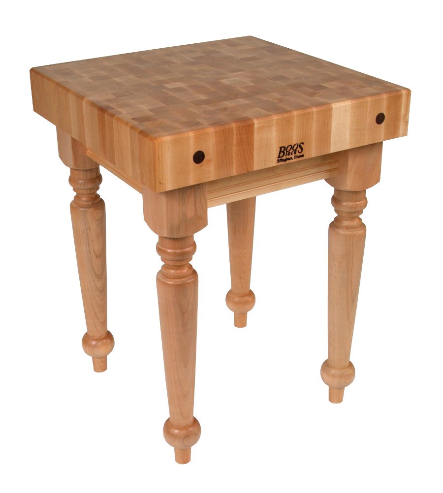 John Boos SARB2-M-C SARBX-M BoosBlock Saratoga Butcher Block Table Size: 30x24, Casters: Included