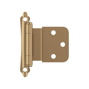 Amerock BPR7928CZ Cabinet Hinge 3/8 in (10 mm) Inset Self Closing Face Mount Champagne Bronze Kitchen Cabinet Door Hinge 1 Pair/2 Pack Functional Hardware