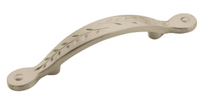 Amerock Cabinet Pull Satin Nickel 3 inch (76 mm) Center to Center Nature's Splendor 1 Pack Drawer Pull Drawer Handle Cabinet Hardware