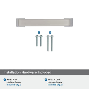 Amerock Cabinet Pull Satin Nickel 3 inch (76 mm) Center to Center Blackrock 1 Pack Drawer Pull Drawer Handle Cabinet Hardware