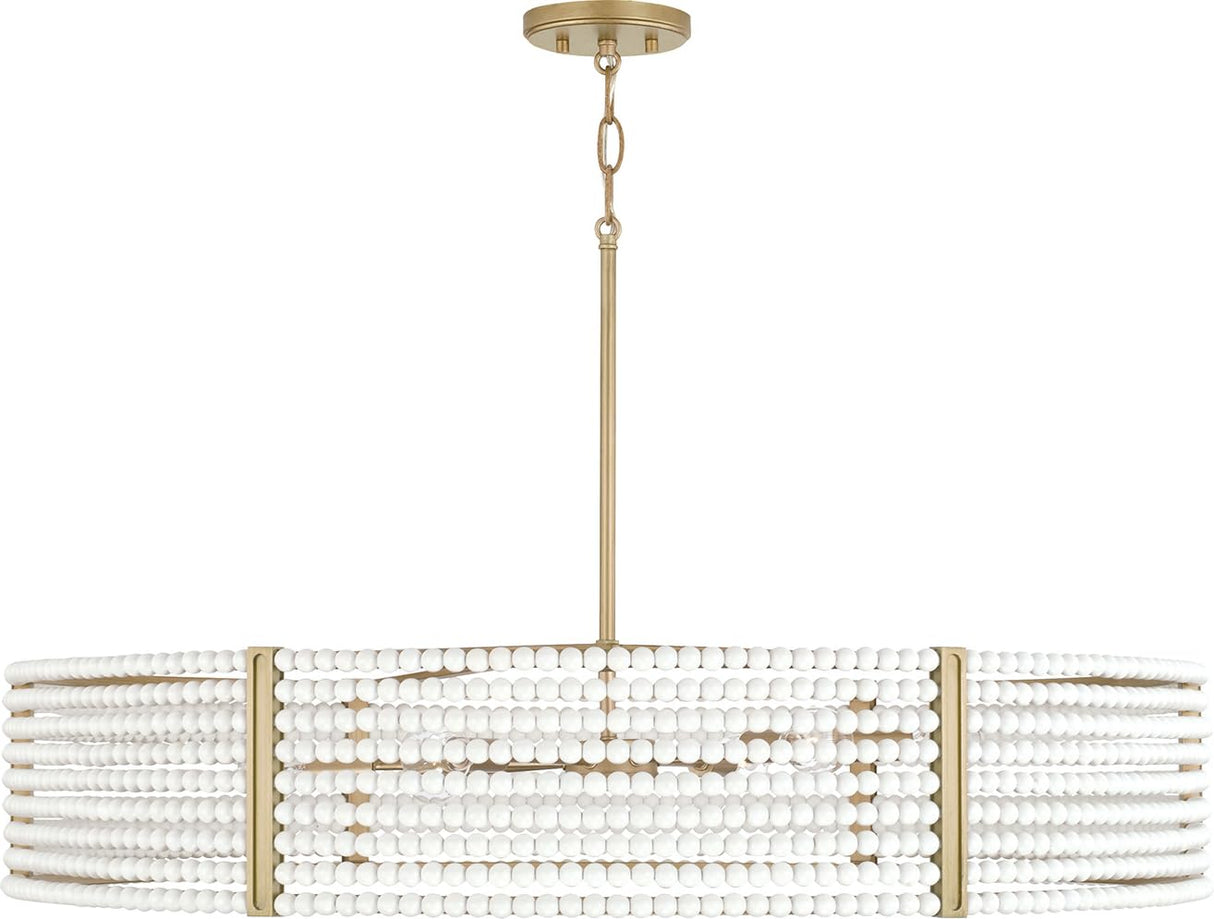 Capital Lighting 447161AP Brynn 6 Light Chandelier Aged Brass Painted