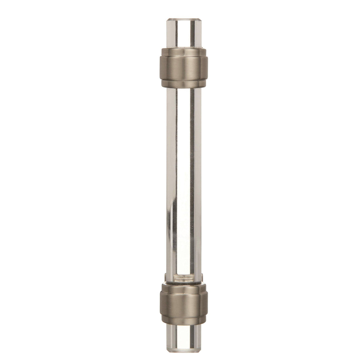 Amerock Cabinet Pull Clear/Satin Nickel 3-3/4 inch (96 mm) Center to Center Glacio 1 Pack Drawer Pull Drawer Handle Cabinet Hardware