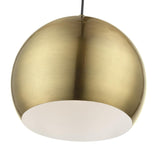 Stockton 1 Light Pendant in Antique Brass with Polished Brass (45482-01)