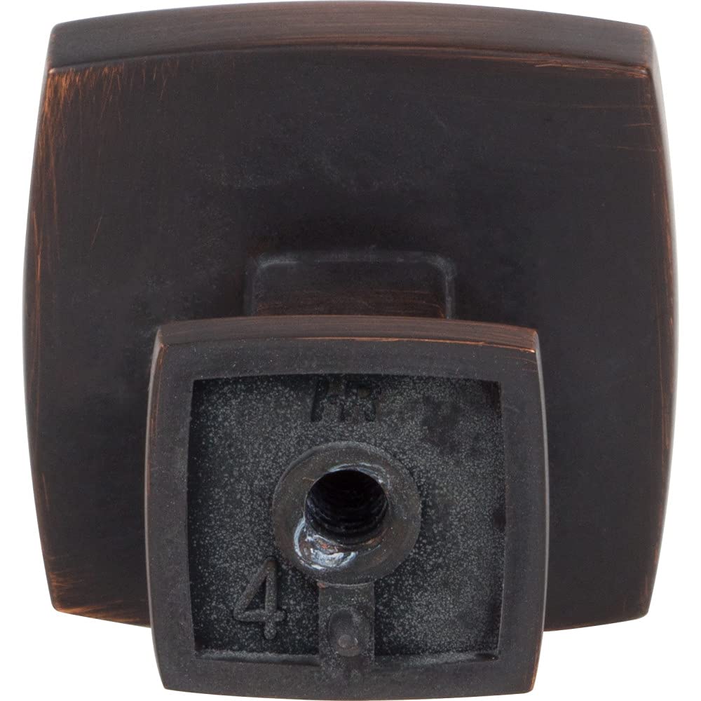 Jeffrey Alexander 141DBAC 1-1/4" Overall Length Brushed Oil Rubbed Bronze Square Renzo Cabinet Knob
