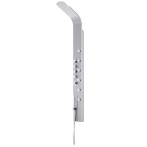 VIGO VG08005 Brielle 2.75" -6.38" W -70.5" H Shower Massage Panel 6 -Jet High Pressure Shower System with Thermostatic, Volume, Dual Function Control Type, Brass Hardware in Stainless Steel Finish