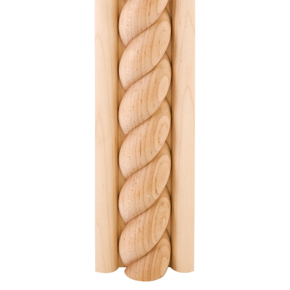 Hardware Resources MC5ALD 1-1/16" D x 2-3/4" H Alder Rope Corner Moulding