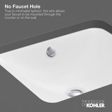Archer® Undermount bathroom sink, White