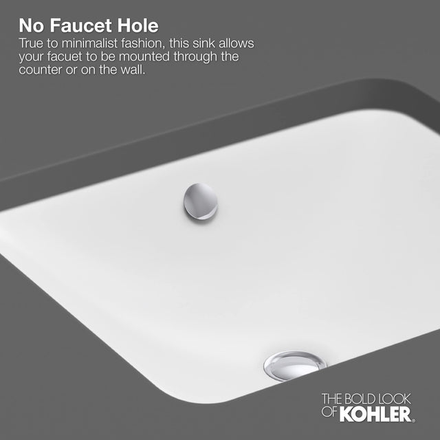 Archer® Undermount bathroom sink, White