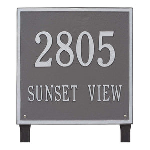 Whitehall 2120PS - Personalized Square Plaque - Estate - Lawn - 2 line