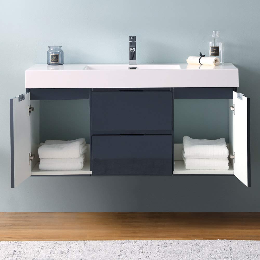 Fresca FCB8348GO-I Fresca Valencia 48" Gray Oak Wall Hung Modern Bathroom Vanity