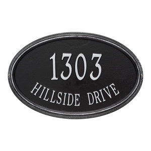 Whitehall 1301BS - Personalized Concord Oval Plaque -Estate - Wall - 2 Line