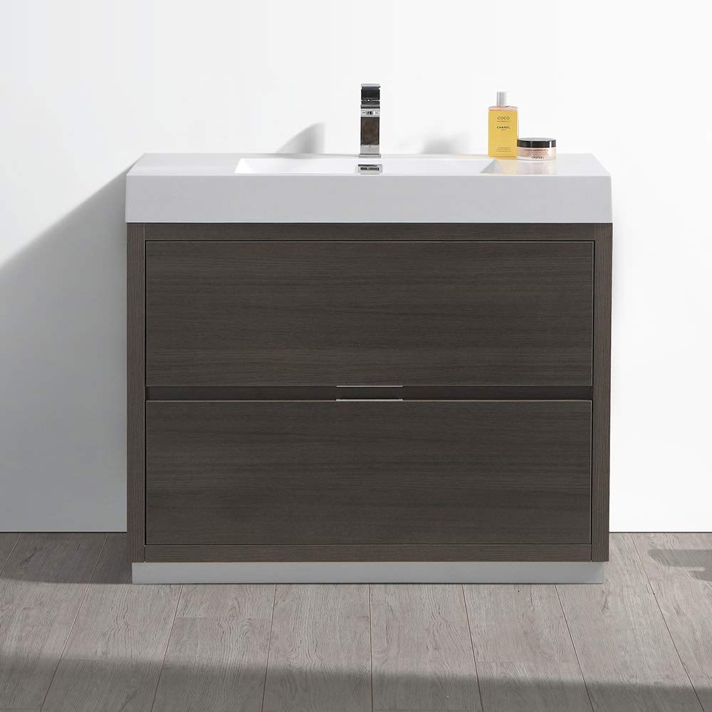 Fresca FCB8442GO-I Fresca Valencia 40" Gray Oak Free Standing Modern Bathroom Vanity