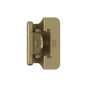 Amerock BPR8701BBZ Cabinet Hinge 1/4 in (6 mm) Overlay Double Demountable Golden Champagne Kitchen Cabinet Door Hinge 1 Pair/2 Pack Functional Hardware