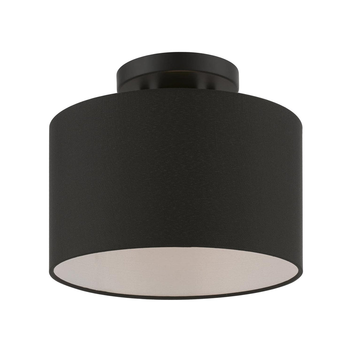 Livex Lighting 45662-04 Bainbridge 1 Light 10 inch Black Small Semi-Flush Ceiling Light, Small