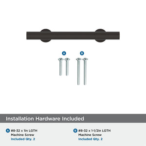 Amerock BP37390ORB Oil Rubbed Bronze Cabinet Pull 3 in (76 mm) Center-to-Center Cabinet Handle Radius Drawer Pull Kitchen Cabinet Handle Furniture Hardware