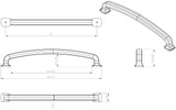 Jeffrey Alexander MO6373-12SIM-D 12" Center-to-Center Distressed Antique Silver Belcastel 1 Appliance Handle