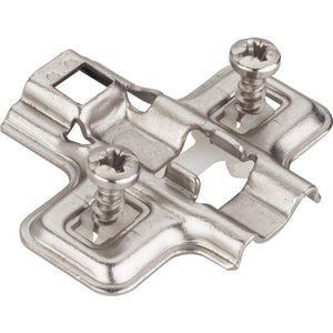 Hardware Resources 600.2118.05 Standard Duty 0 mm Non-Cam Adj Steel Plate, Wood Screws and 5 mm Dowels for 700, 725, 900 & 1750 Series Euro Hinges