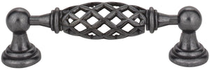 Jeffrey Alexander 749-96B-DACM 96 mm Center-to-Center Gun Metal Birdcage Tuscany Cabinet Pull