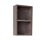 Fresca FST8092GW Fresca Walnut Bathroom Linen Side Cabinet w/ 2 Open Storage Areas