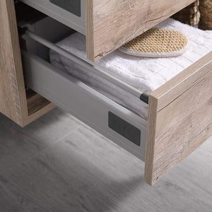 Fresca FVN9260RNW-S Fresca Catania 60" Rustic Natural Wood Wall Hung Single Sink Modern Bathroom Vanity w/ Medicine Cabinet