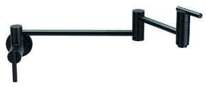 Gerber D205058BS Satin Black Parma Wall Mount Kitchen Pot Filler