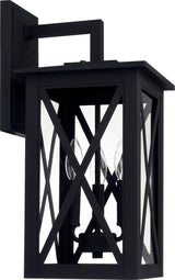 Capital Lighting 926631BK Avondale 3 Light Outdoor Wall Lantern Black