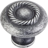 Jeffrey Alexander Z117-SIM 1-1/4" Diameter Distressed Antique Silver Lenoir Cabinet Knob