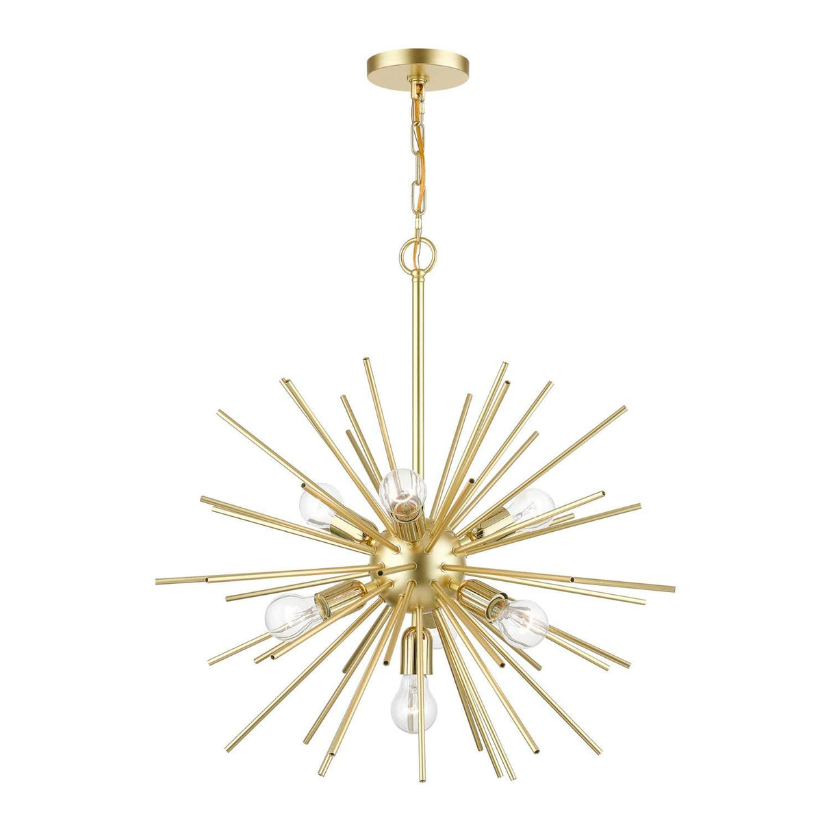 Tribeca 7 Light Pendalier in Soft Gold with Polished Brass (46175-33)