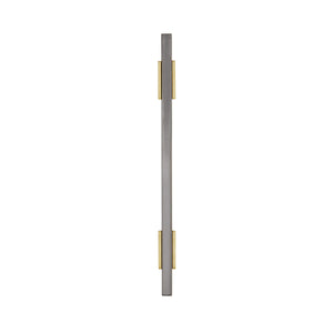 Amerock Cabinet Pull Brushed Gold/Black Chrome 5-1/16 inch (128 mm) Center to Center Urbanite 1 Pack Drawer Pull Drawer Handle Cabinet Hardware
