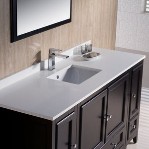 Fresca FVN20-123612ES Fresca Oxford 60" Espresso Traditional Bathroom Vanity