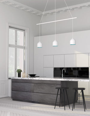 Kuzco CNL3AC-BK 3 Head LINEAR-PENDANT CANOPY SSL/SVT Black