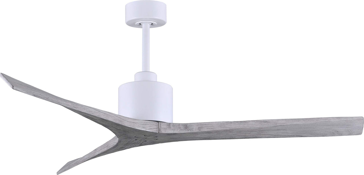 Matthews Fan MW-MWH-BW-60 Mollywood 6-speed contemporary ceiling fan in Matte White finish with 60” solid barn wood tone blades